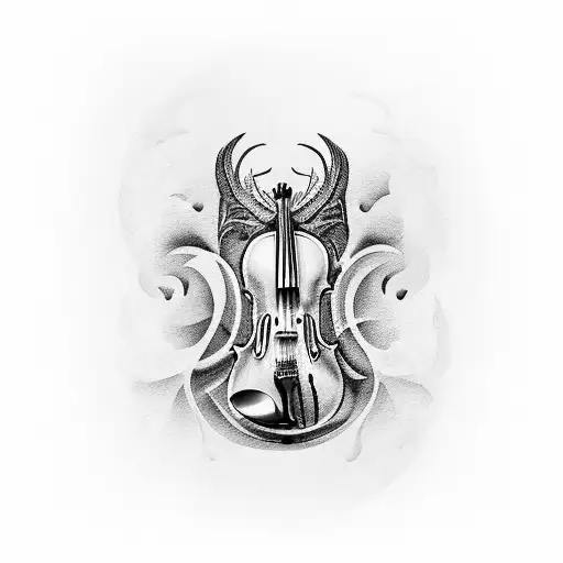 A Hauntingly Beautiful Violin With Intricate Details