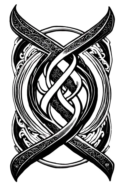 Omega Symbol Intertwined