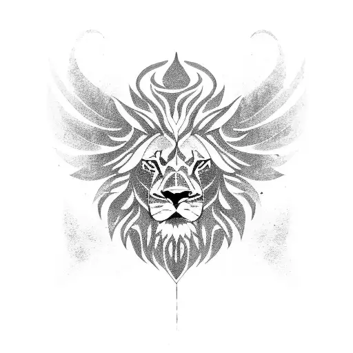 A Fierce Lion With Wings