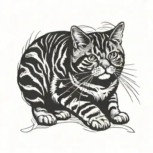 Big Wild Chubby Tabby Cat