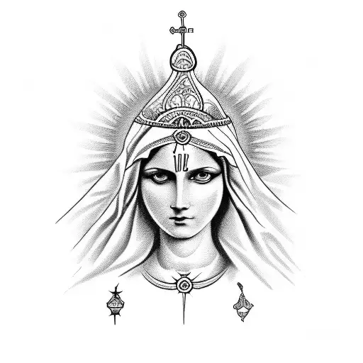 Half Virgin Mary And Half Durga Maa
