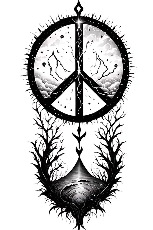 Peace And Lightining Storm And Time And Nature