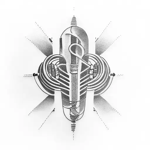 A Tattoo Design That Represents The Connection Between Music And Emotions