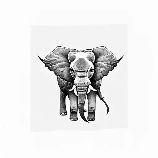 Minimal Elephant With Mom Dad Text