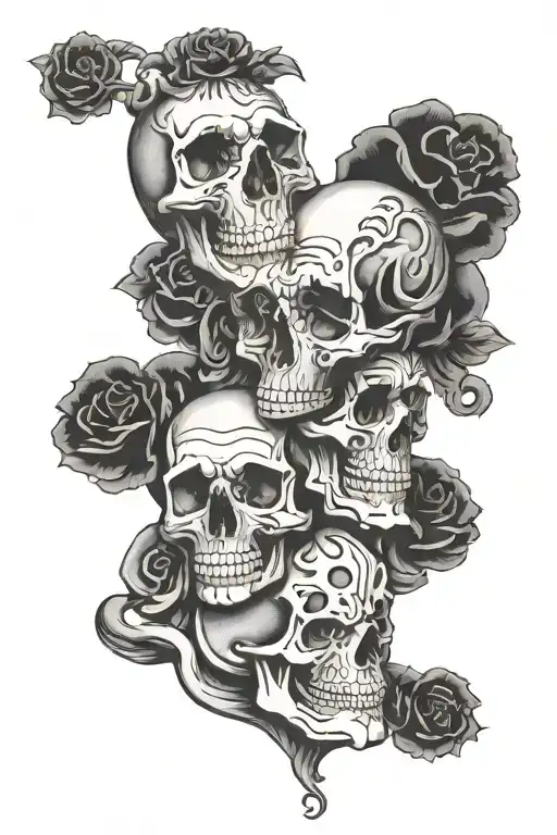 Hear No See No Evil Speak No Evil Skulls