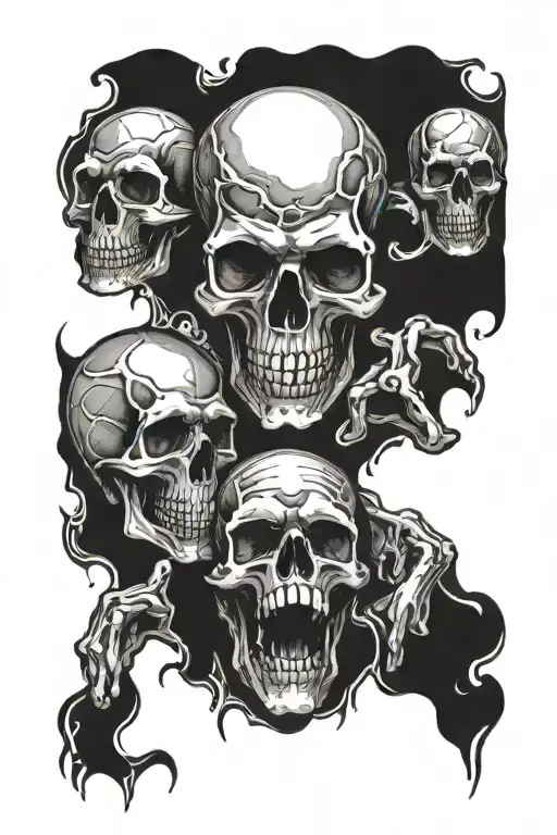 Hear No See No Evil Speak No Evil Skulls