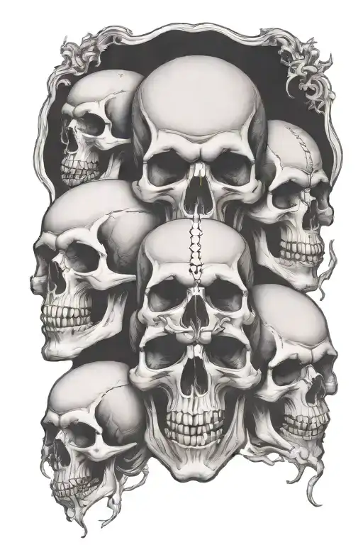 Hear No See No Evil Speak No Evil Skulls