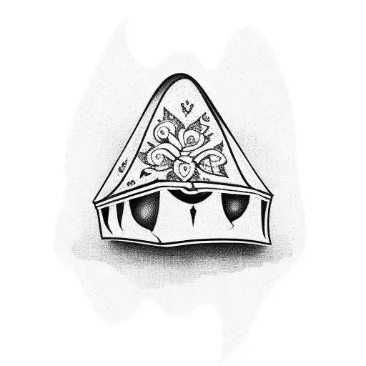 Coffin With Gothic Lace