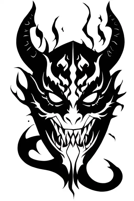 Oni Mask Toxic Gaming Symbols