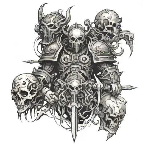 Combine Elements Of Chaos Gods With Warhammer 40K Imagery