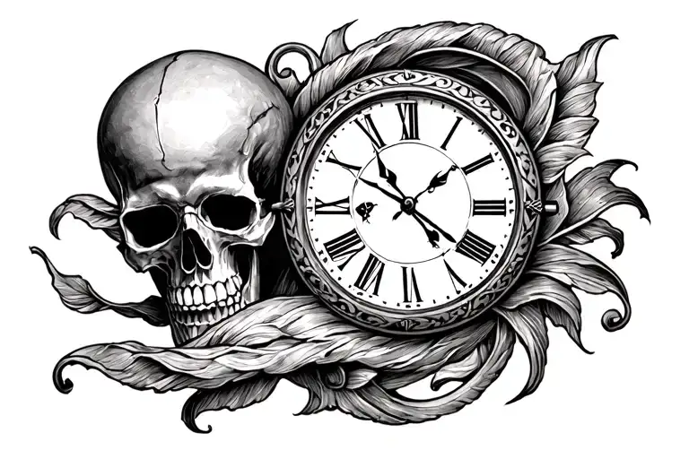Memento Mori Clock Forearm