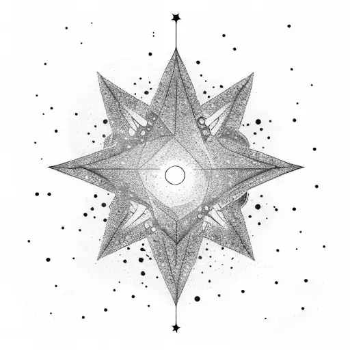 Galaxy-themed Star Constellation With A Mother And Child Silhouette