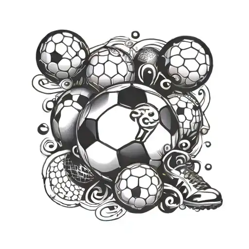 Soccer And Tennis And Bowling Ball