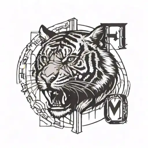 A Fierce Tiger Breaking Free From Jail Bars With The Word 'Freedom' Written In Bold Letters