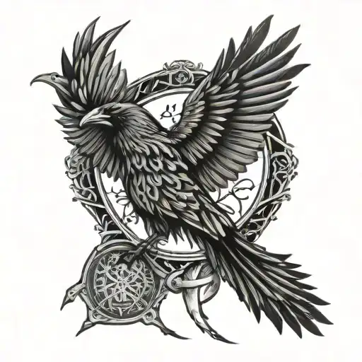 Norse Raven Rune Sleeve