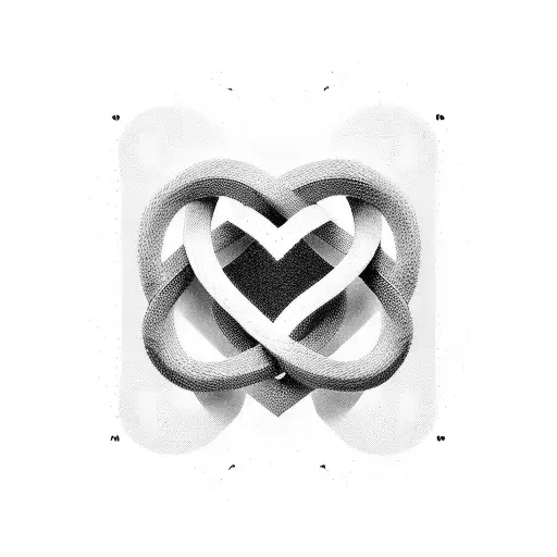 A Minimalist Design Of The Number 9 Intertwined With A Heart Symbolizing Love