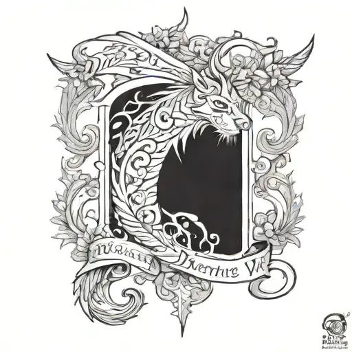 Merlin Name Wife Tatoo Design