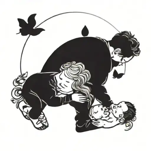 Family Of Husband Wife And Baby Boy