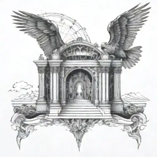 A Celestial Gate Opening Up To Reveal A World Of Music