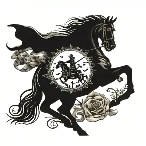 Headless Horseman Riding Horse Dali Inspired