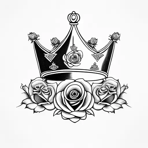 Name Crown With Roses
