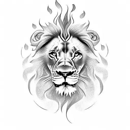 Lion With Flame Eyes