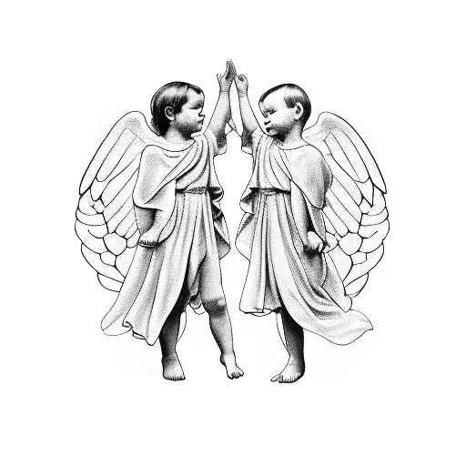 Two Baby Angels Like The One In Churches