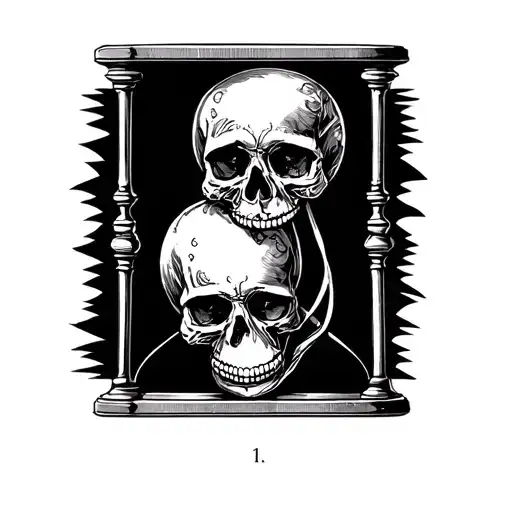 Hourglass With A Skull