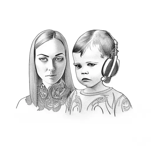 A Portrait Of A Family With Musical Instruments