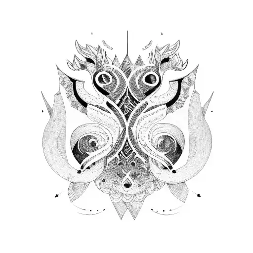 Nordic Patterns With Female Centerpiece Sleeve