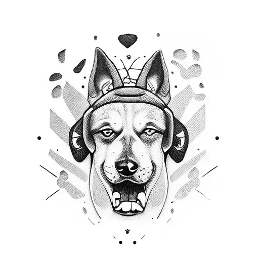 Combine Your Love For Football And Dogs Into A Tattoo Design