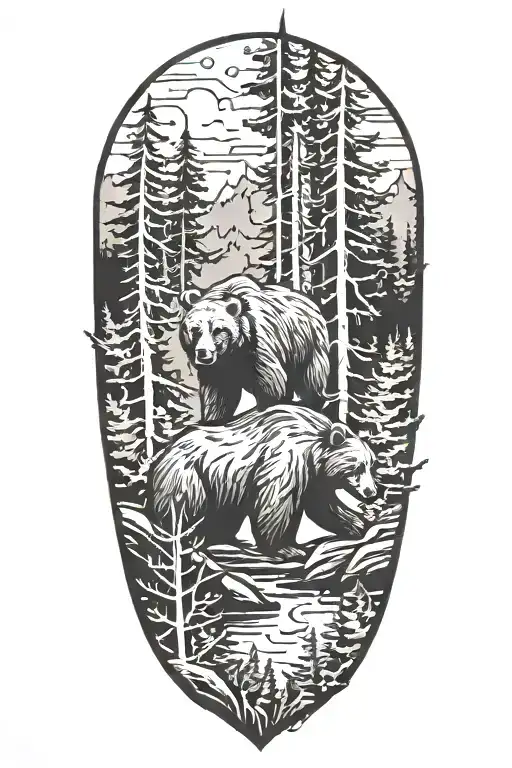 Forest And A Bear