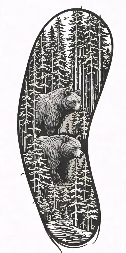 Forest And A Bear