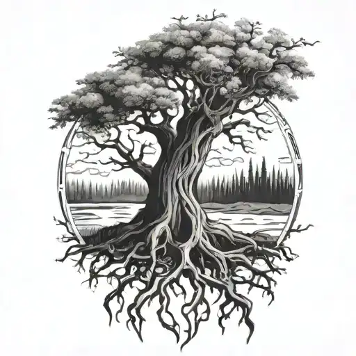 Tree With Death Sitting Under It