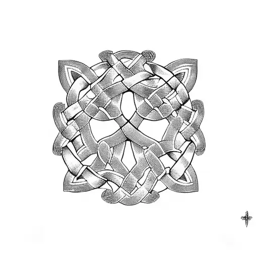 Celtic Knotwork Intertwined With A Polish Folk Symbol