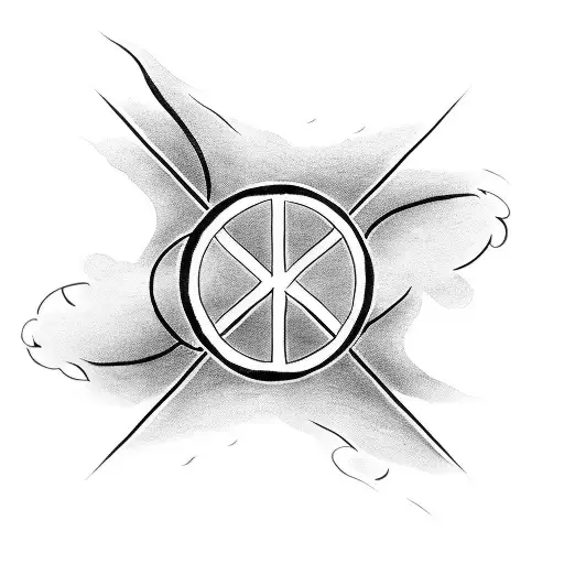 A Blackwork Tattoo Of A Korean Calligraphy Symbol For Peace And Tranquility