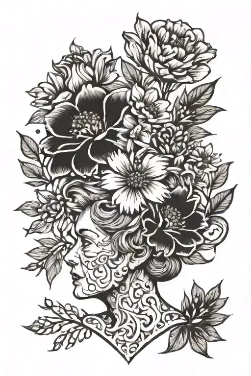 Grandma Billy And Flowers Growing