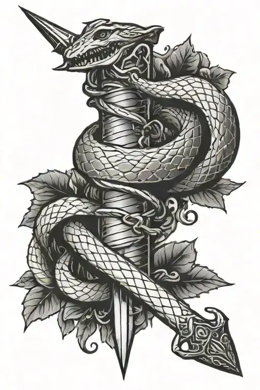 Snake Wrapped Dagger