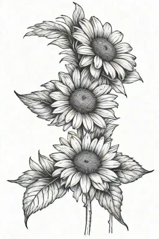Sholder Tattoo Witha Daisy Flower