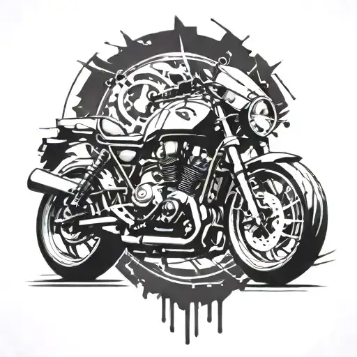 Combine Elements Of Motorbike Riding And Marketing Into A Unique Abstract