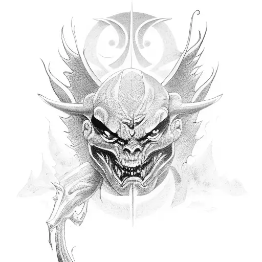 A Demon And An Angel Engaged In A Fierce Battle