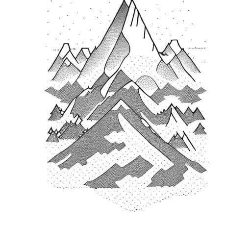 Mountain Landscape With A Hidden Heart-shaped Lake