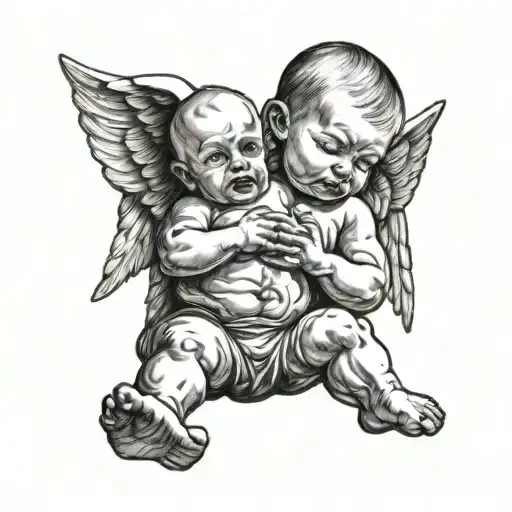 A Baby In The Arms Of An Angelic Bodybuilder