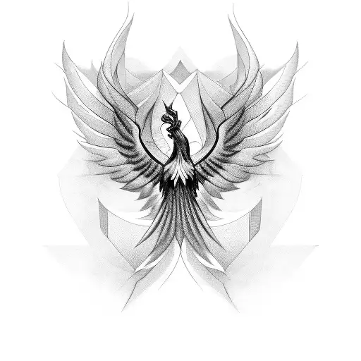 Phoenix With Geometrical Touch To Cover A Big Area At The Ribs