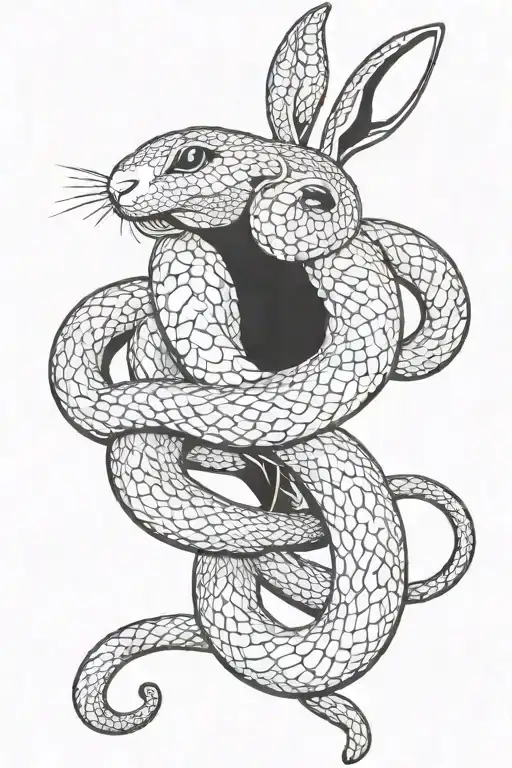 Bunny And Snake Wrapped