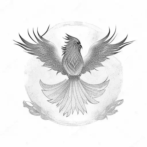 Phoenix Bird Alot Black