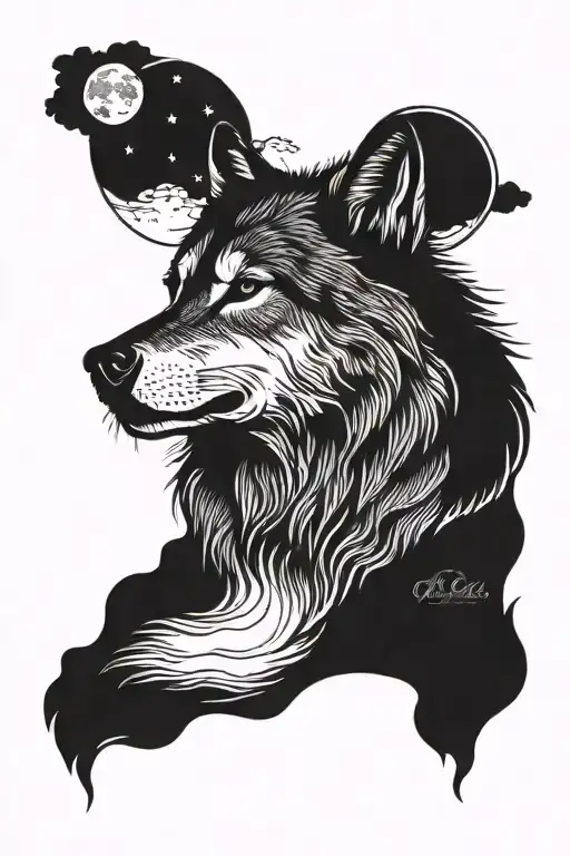 Wolf Howling At The Moon