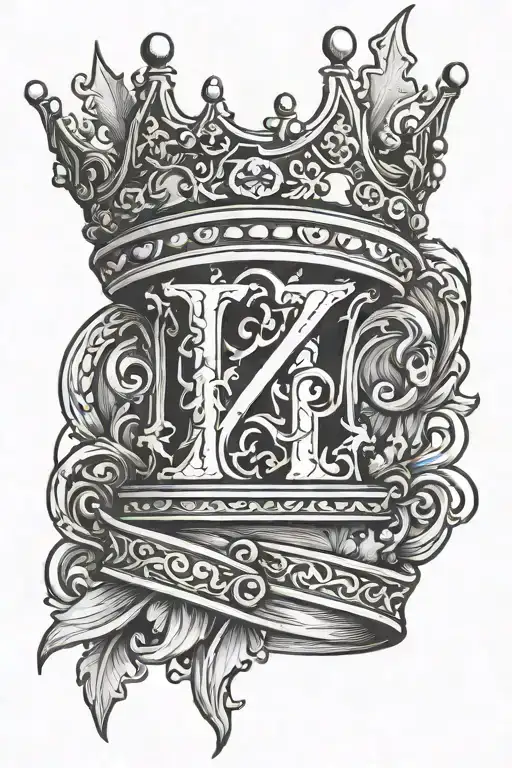 King Crown Letter Z