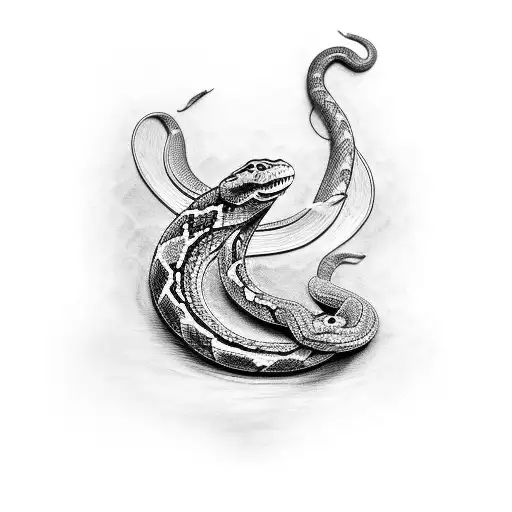 A Snake Being Stepped On By Jesus