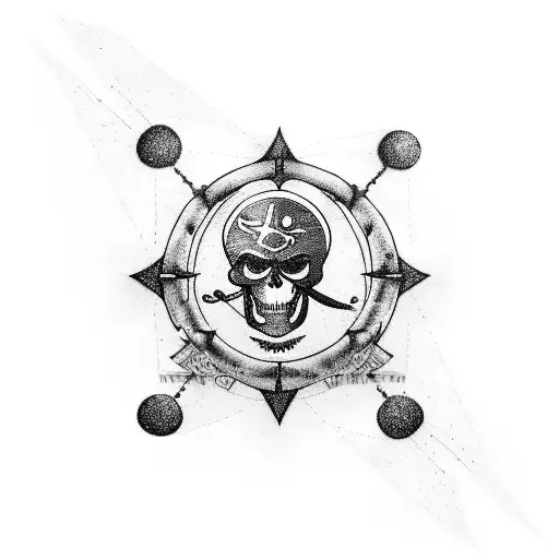 A Pirate Ship Sailing Through The Stars